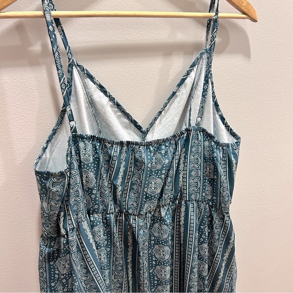 Dark Teal Bohemian Maxi Dress 1XL - Picture 4 of 5